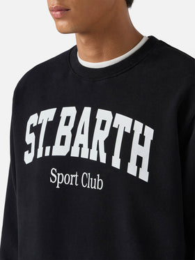 Soho Baumwoll-Sweatshirt in Schwarz mit St. Barth Sport Club-Aufdruck