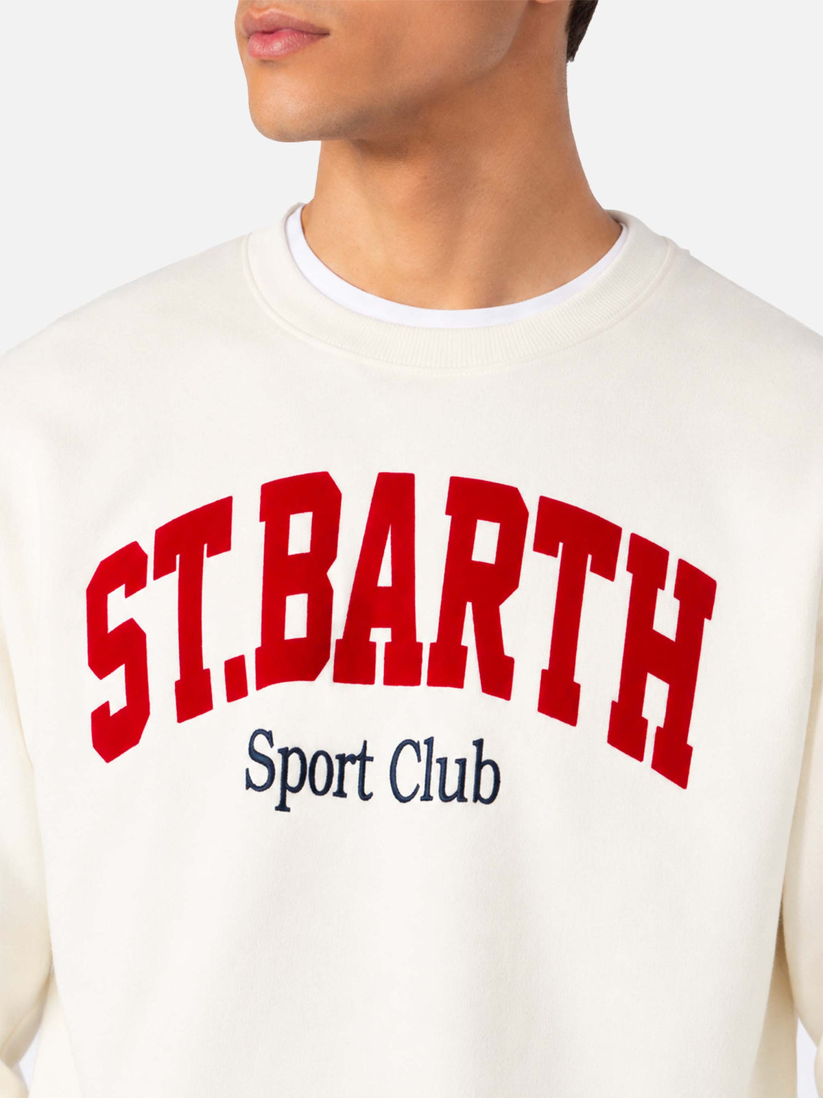 Sudadera Soho con estampado St. Barth Sport Club en blanco 