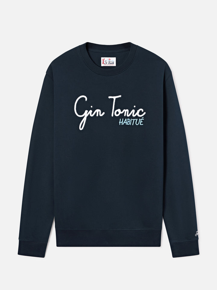 Sudadera Soho de algodón Navy blue con bordado Gin Tonic Habitué 