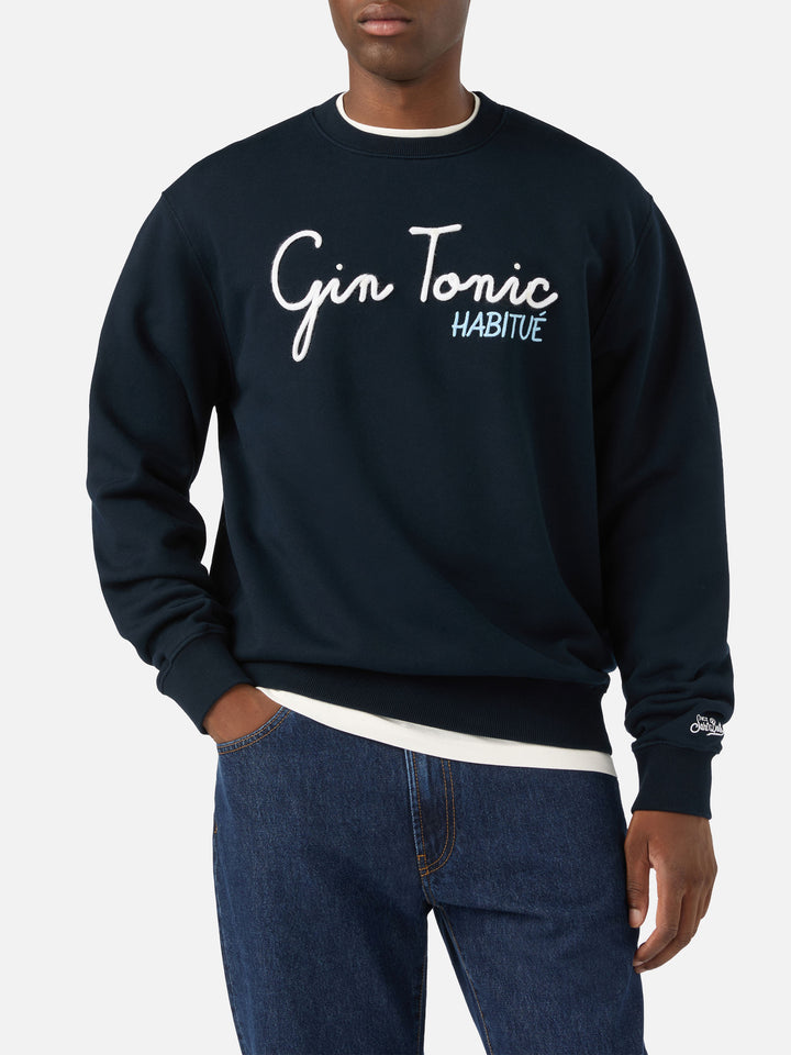 Sudadera Soho de algodón Navy blue con bordado Gin Tonic Habitué 