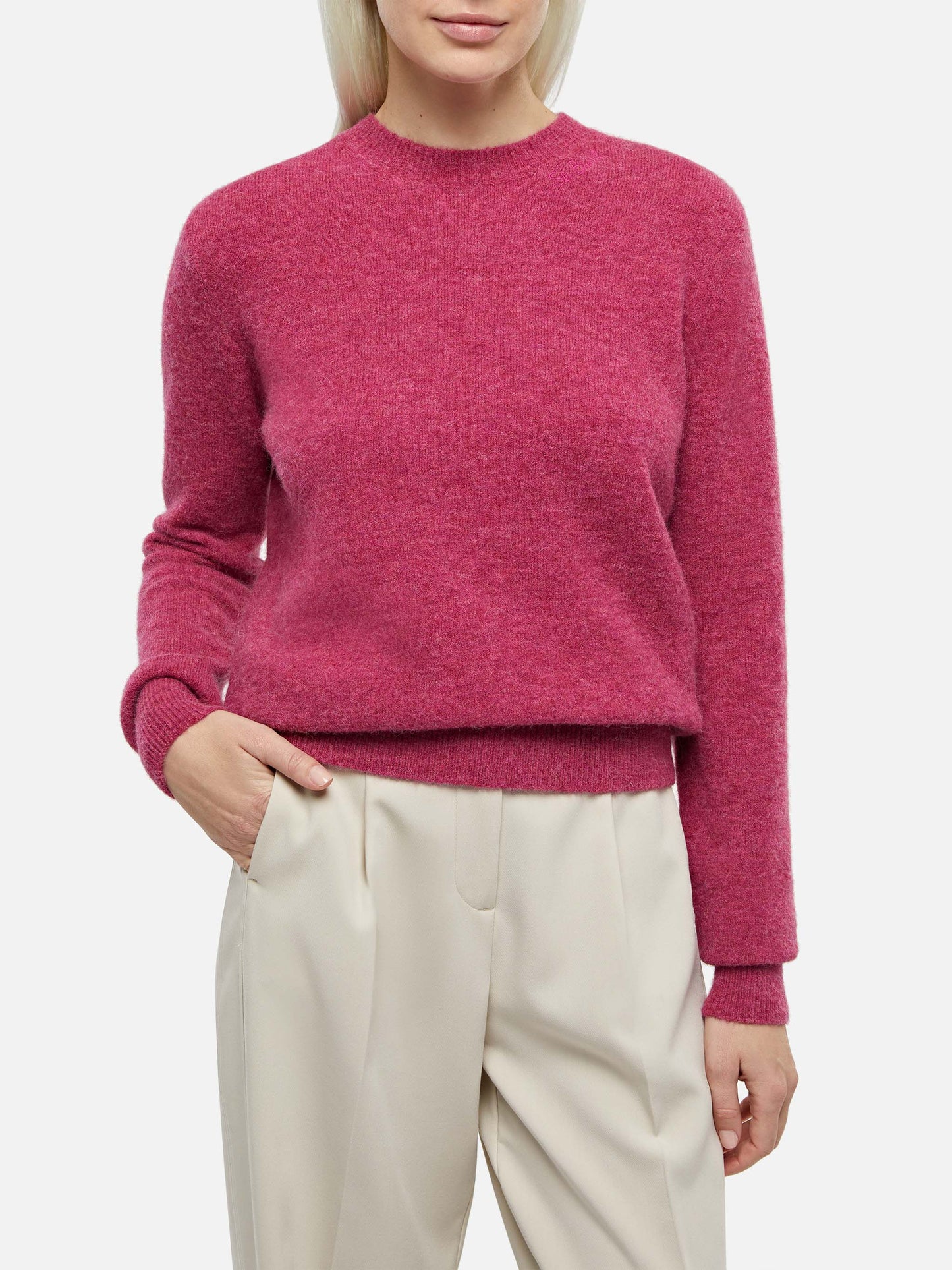 Woman peony stretch yarn sweater Sorbonne - MC2 Saint Barth