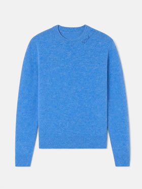 Jersey elástico Sorbonne azul empolvado 