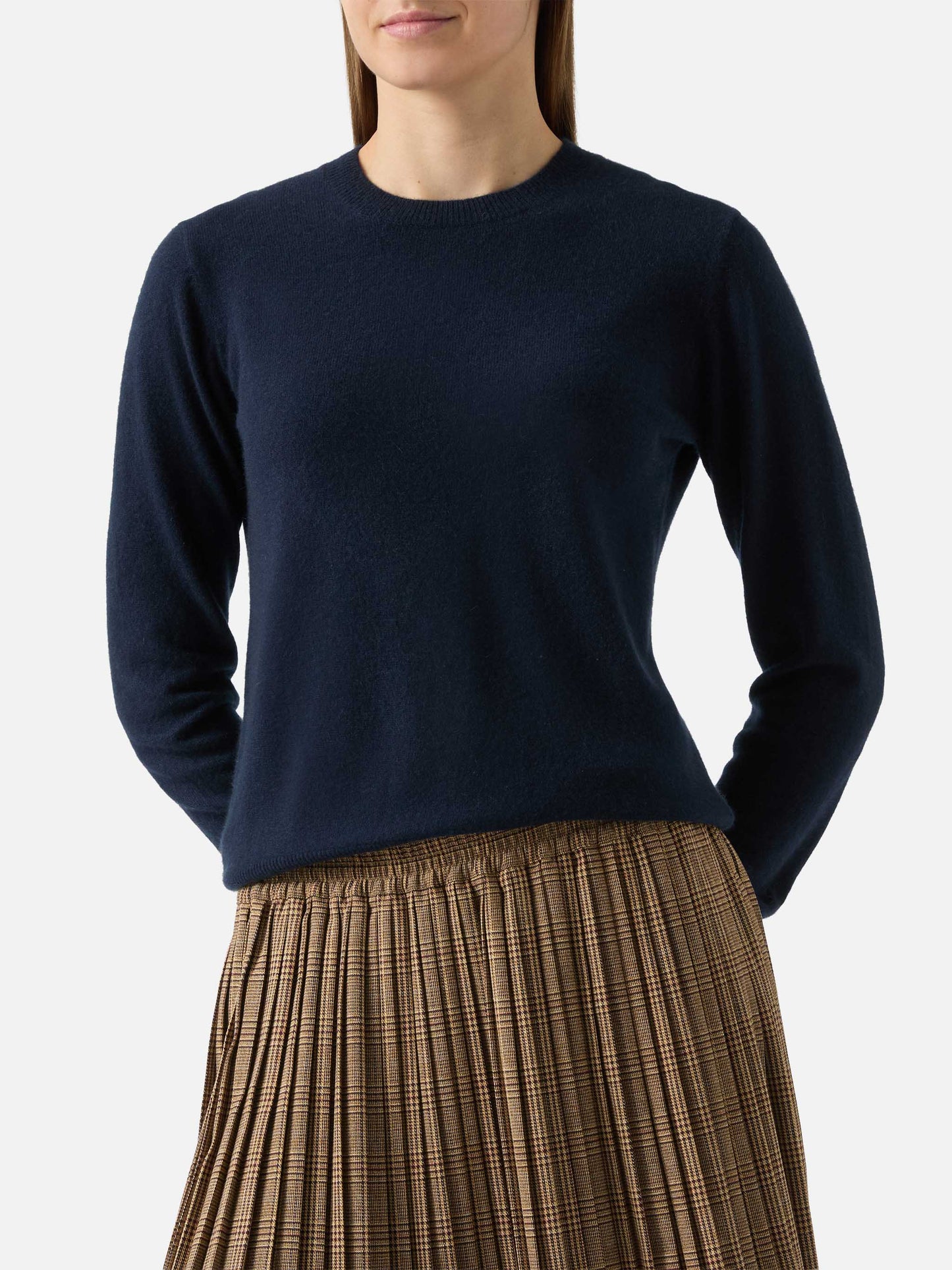Maglione Sorbonne in 100% CASHMERE blu notte