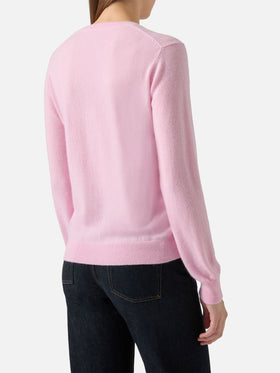100% CASHMERE sweater Sorbonne in pink