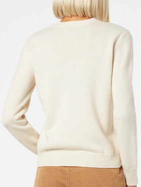 Woman off-white pure cashmere sweater Sorbonne - MC2 Saint Barth