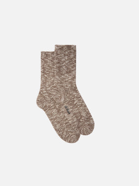 Brown mélange socks