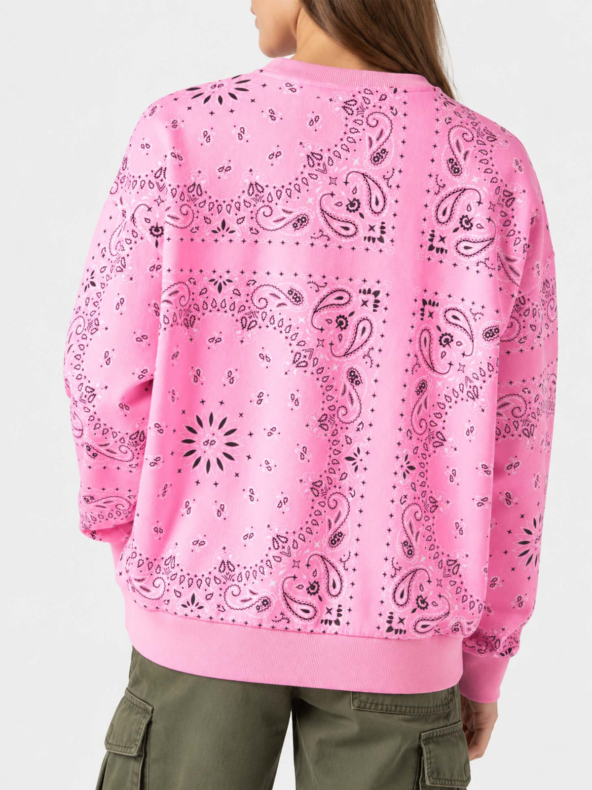 Pink Stardust sweatshirt with bandana print