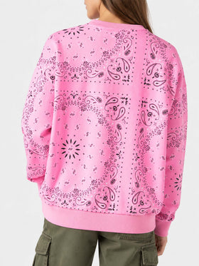 Pink Stardust sweatshirt with bandana print