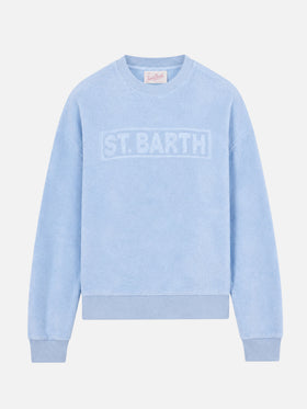 Sweat-shirt Stardust en coton éponge bleu clair pour femme 