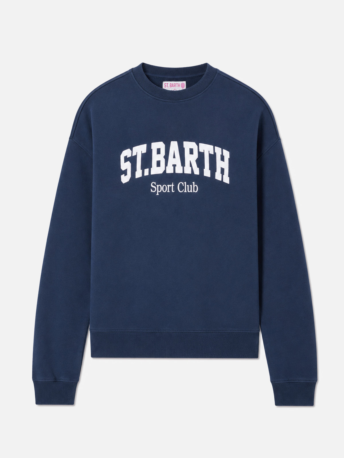 Sweat-shirt Stardust en coton bleu avec imprimé St. Barth Sport Club 