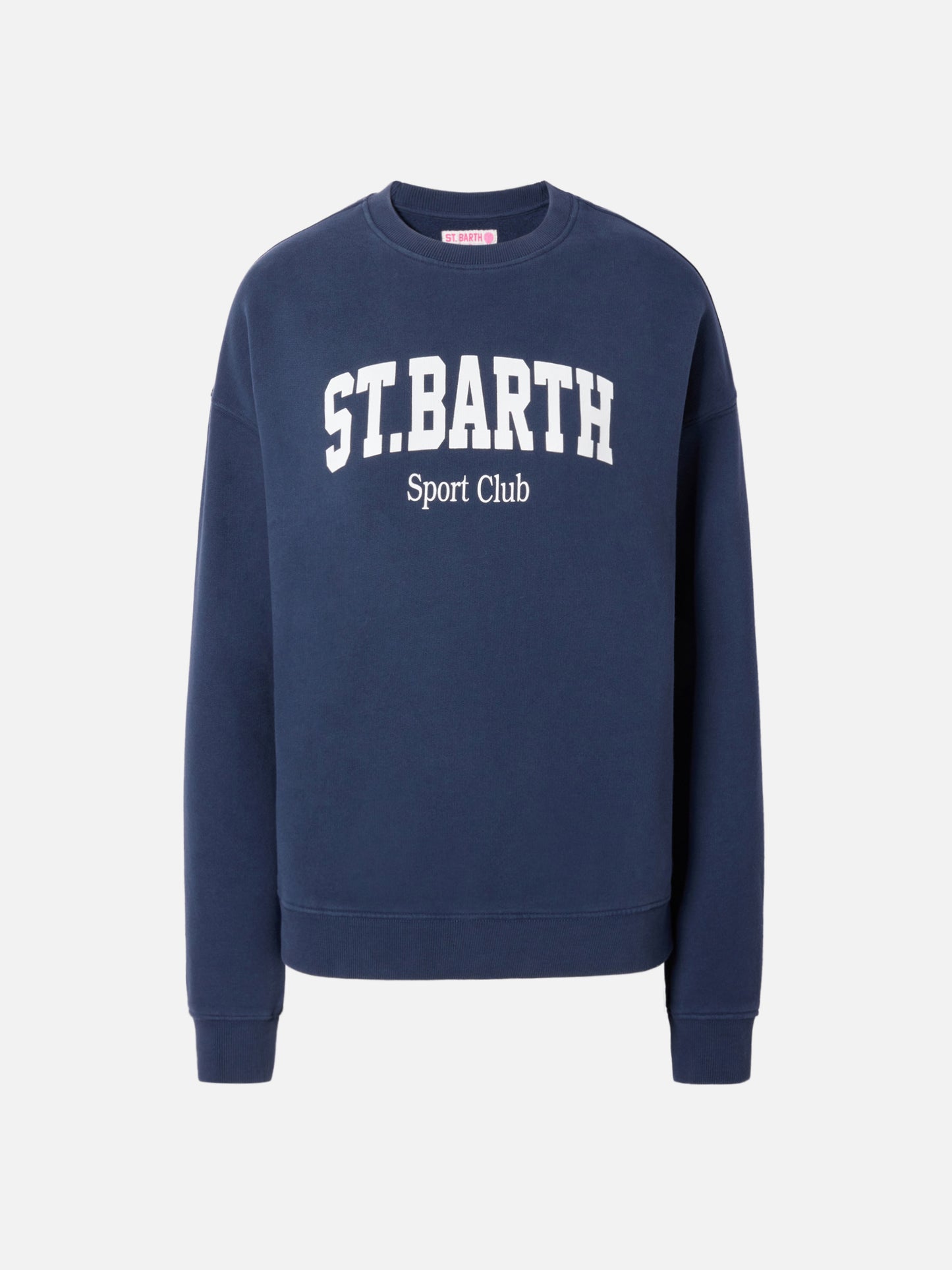 Stardust cotton sweatshirt in blue with St. Barth Sport Club print