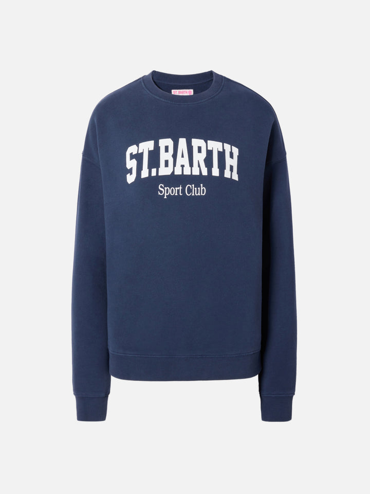 Sweat-shirt Stardust en coton bleu avec imprimé St. Barth Sport Club 