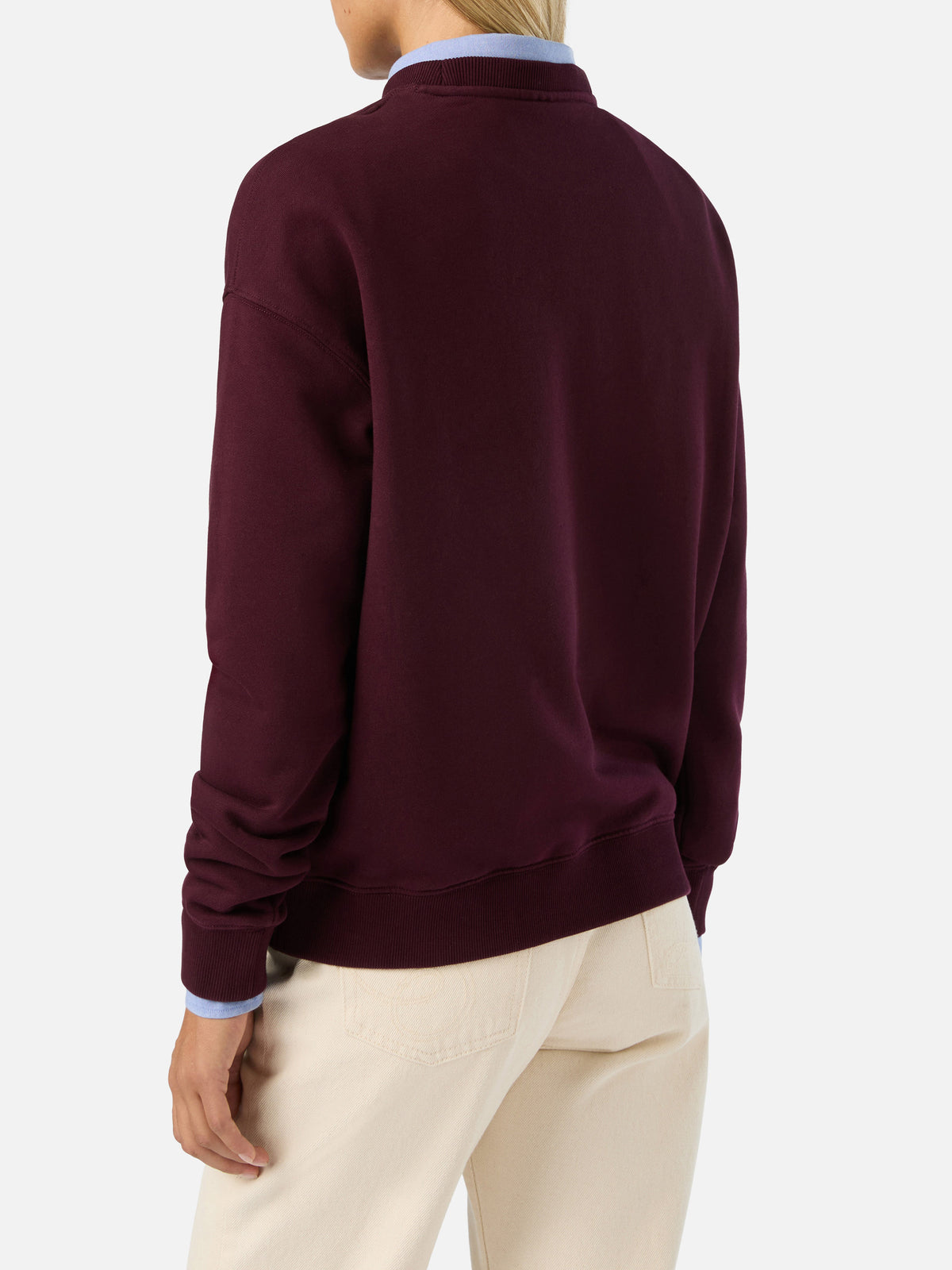 Sweat-shirt Bordeaux Stardust avec imprimé St. Barth 