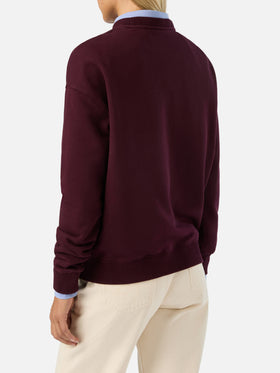 Sweat-shirt Bordeaux Stardust avec imprimé St. Barth 