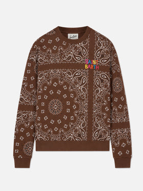 Sudadera Brown Stardust con estampado bandana 