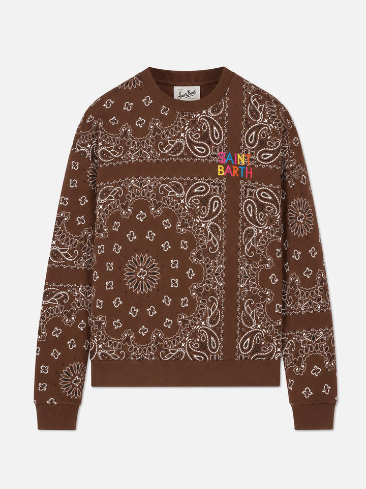 Braunes Stardust-Sweatshirt mit Bandana-Print 