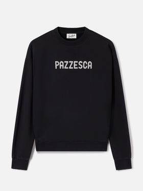 Sweat-shirt Black Stardust avec imprimé glitter Pazzesca 