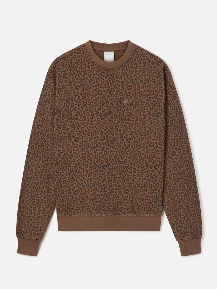Stardust sweatshirt with leopard print