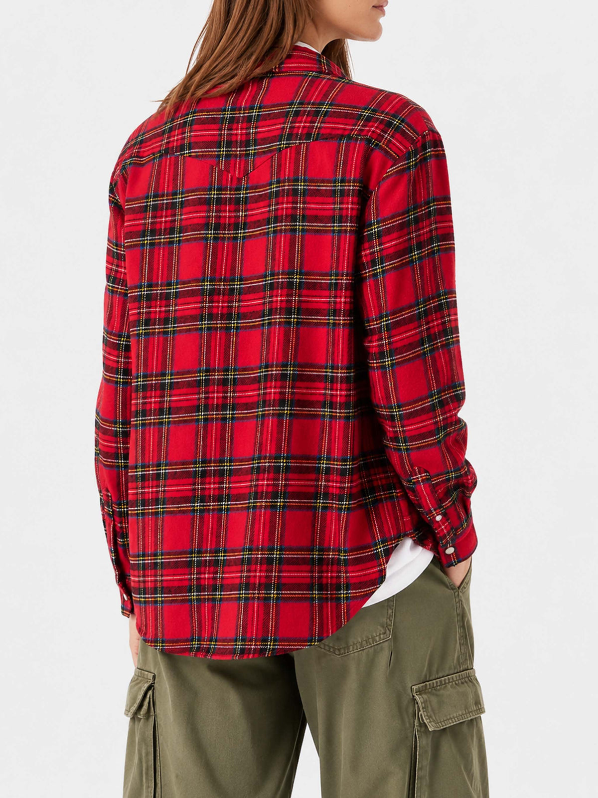 Camisa de franela de tartán rojo Seattle 
