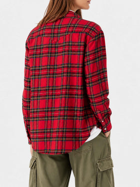 Camisa de franela de tartán rojo Seattle 