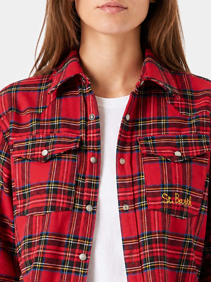 Seattle red tartan flannel shirt