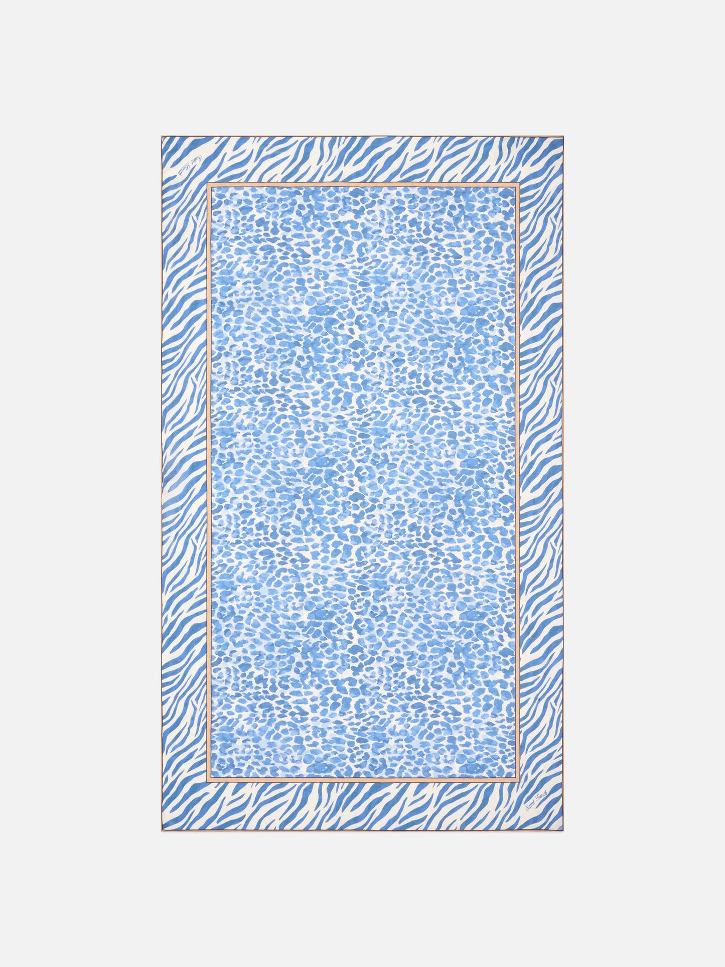 Langer Thaiti-Pareo aus Seidenmischung mit Leoparden-Animal-Print 
