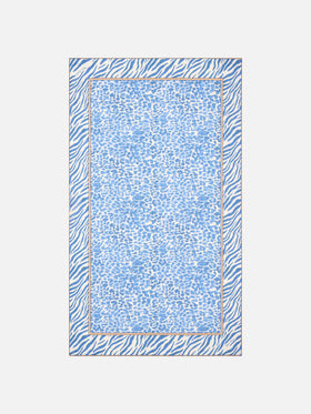 Langer Thaiti-Pareo aus Seidenmischung mit Leoparden-Animal-Print 
