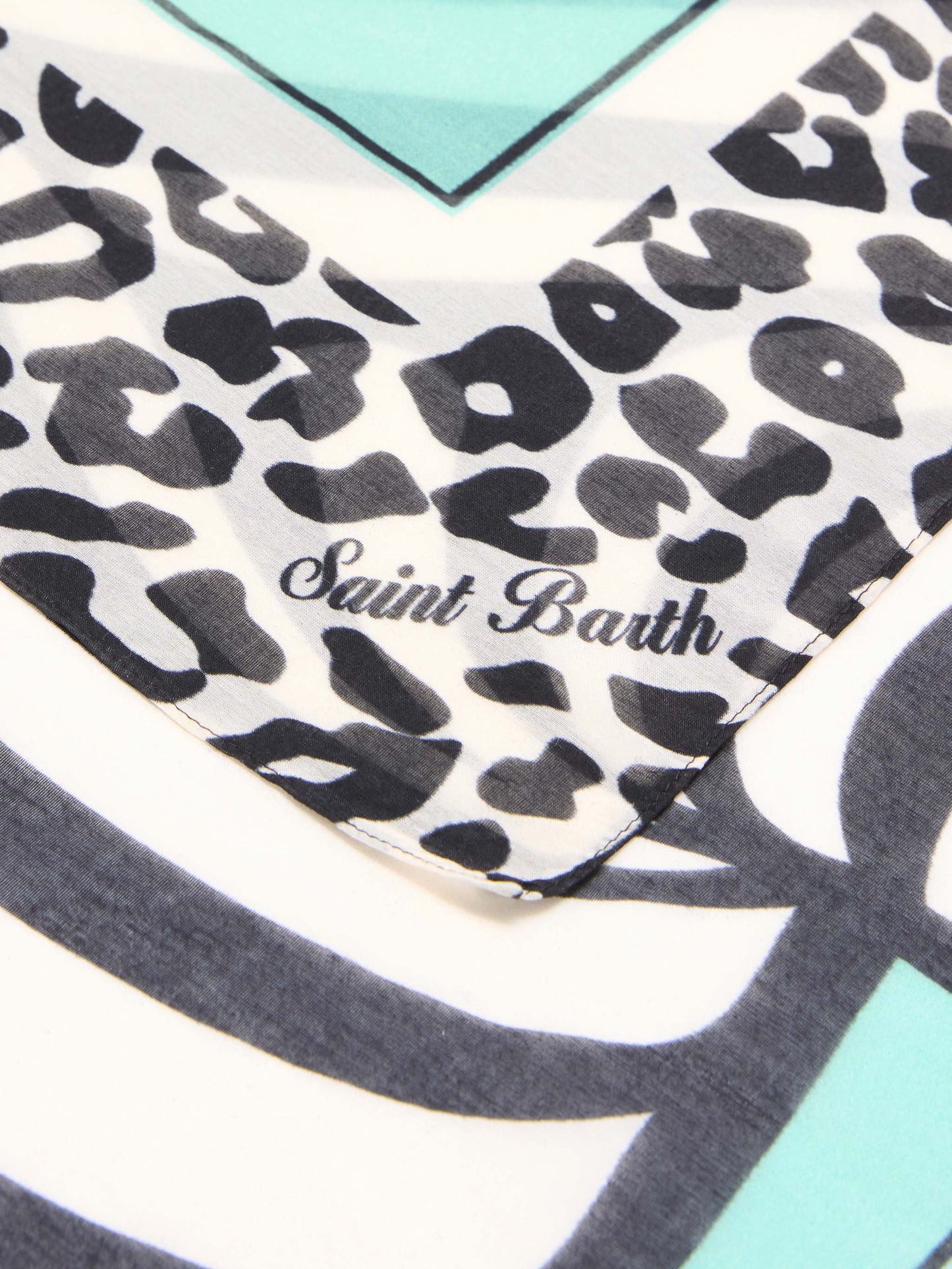 Langes Thaiti-Pareo aus Seidenmischung mit Savannenprint 