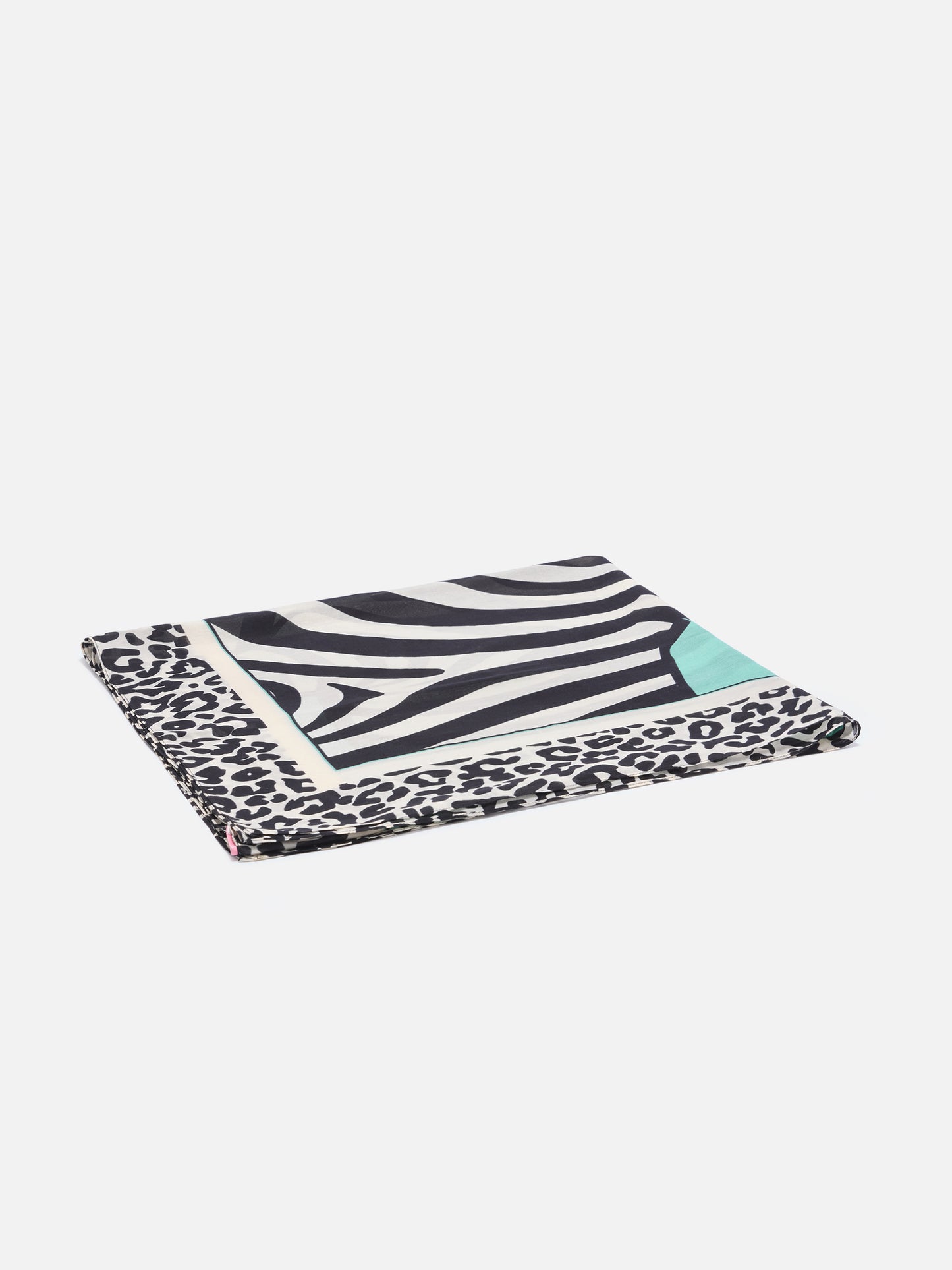 Langes Thaiti-Pareo aus Seidenmischung mit Savannenprint 