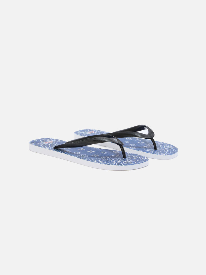Tommy Slip-On-Badesandalen aus Gummi mit Bandana-Print 