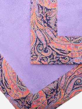 Lilac towel with paisley frames | MADE WITH LIBERTY FABRIC