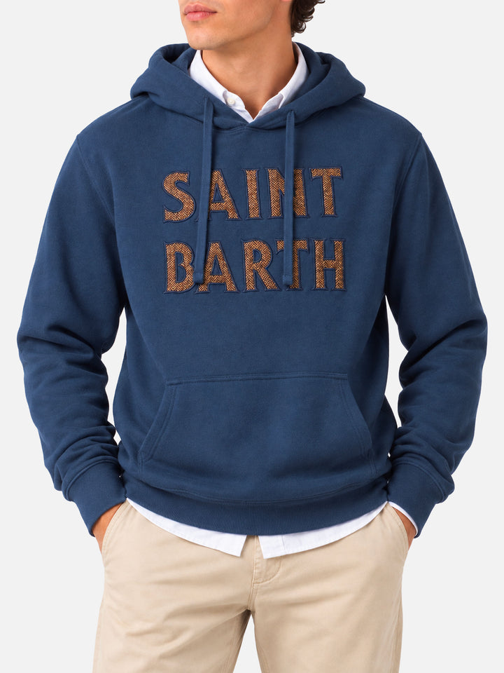 Sweat à capuche bleu Tribeca avec patch 