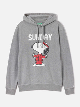 Sudadera con capucha Tribeca de algodón gris con estampado de Snoopy | Special edition 