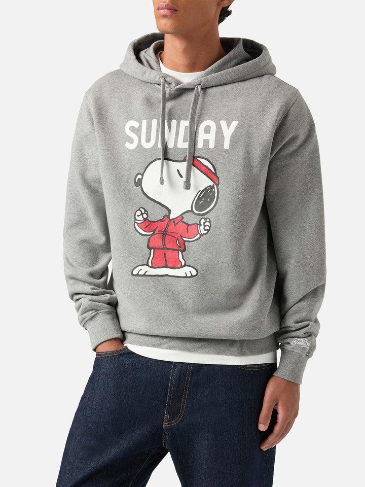 Sweat à capuche Tribeca en coton gris avec imprimé Snoopy | Special edition 
