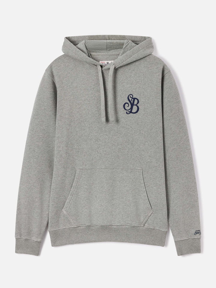Sweat à capuche Tribeca gris en coton avec monogramme SB Legacy 