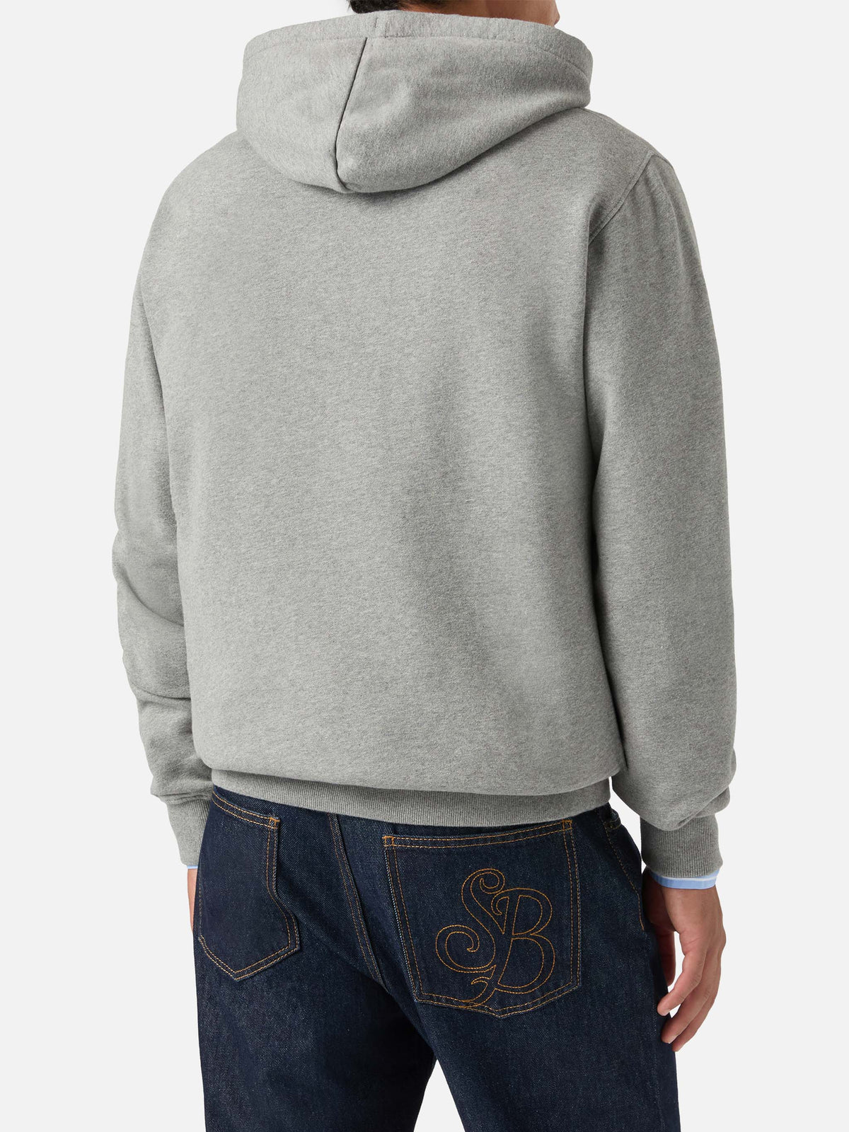 Grauer Tribeca Hoodie aus Baumwolle mit SB Legacy-Monogramm 