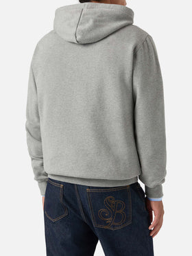 Grauer Tribeca Hoodie aus Baumwolle mit SB Legacy-Monogramm 