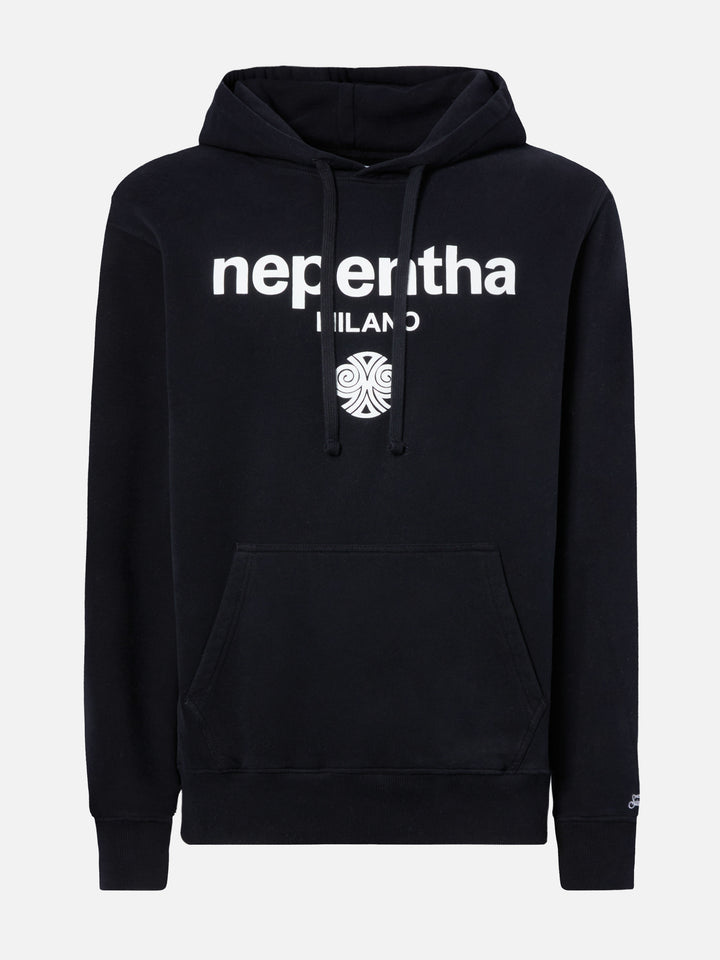 Sudadera con capucha de algodón Tribeca en negro con estampado Nepentha | NEPENTHA SPECIAL EDITION 