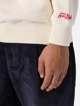 Felpa Tribeca in cotone bianco con cappuccio e ricamo Vacanze di Natale | VACANZE DI NATALE SPECIAL EDITION