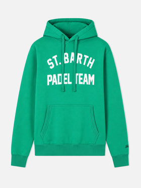 Felpa in cotone con cappuccio con stampa St. Barth Padel Team