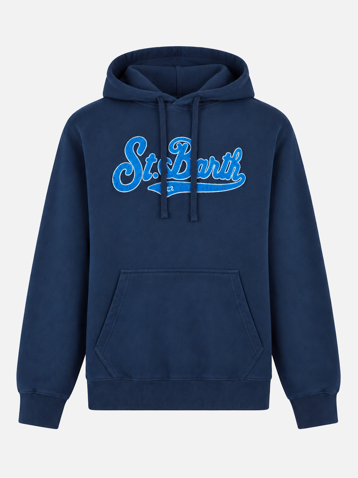 Sudadera con capucha Tribeca blue con parche de rizo 