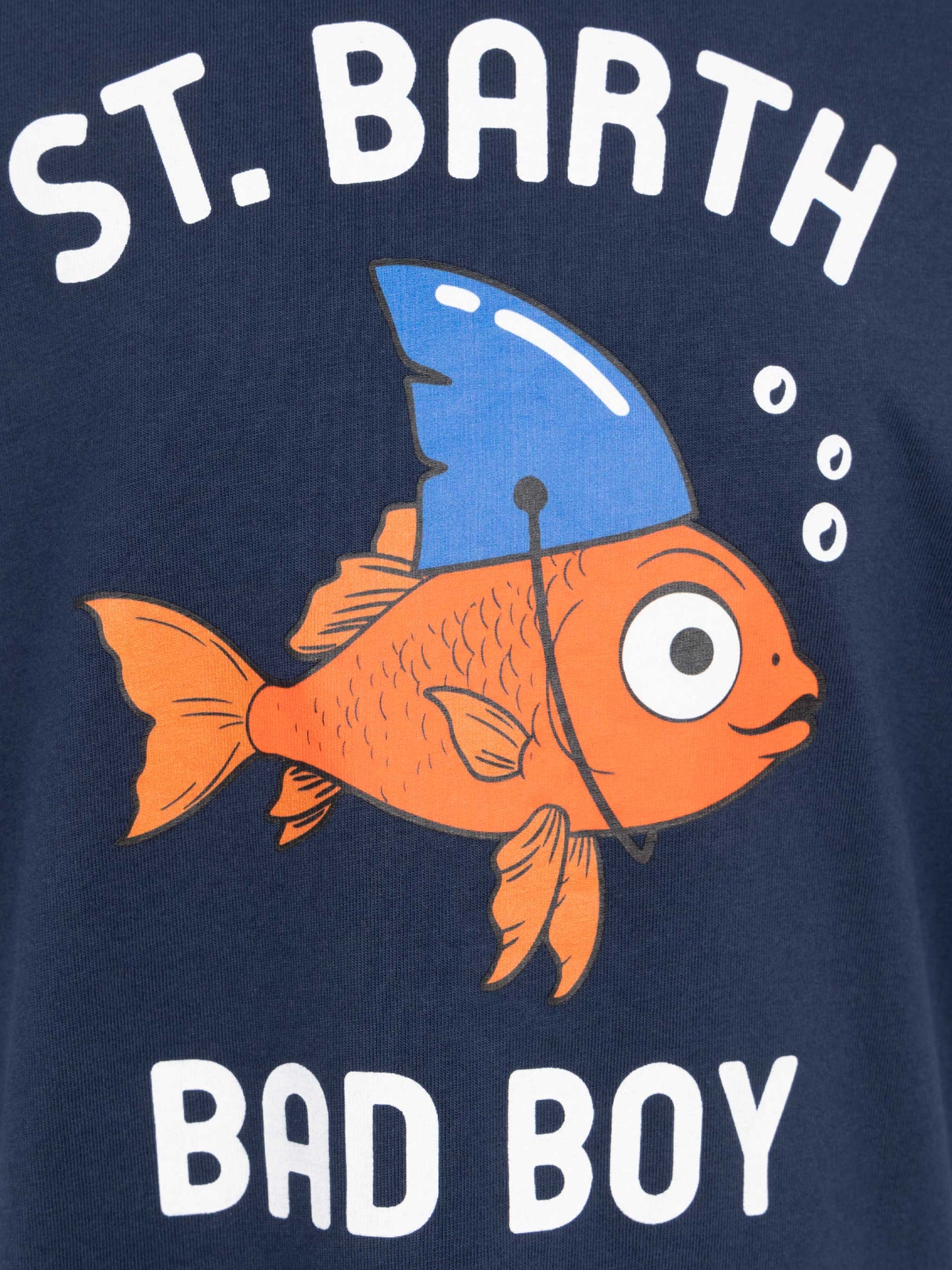 Cotton t-shirt with St. Barth Bad Boy print - MC2 Saint Barth