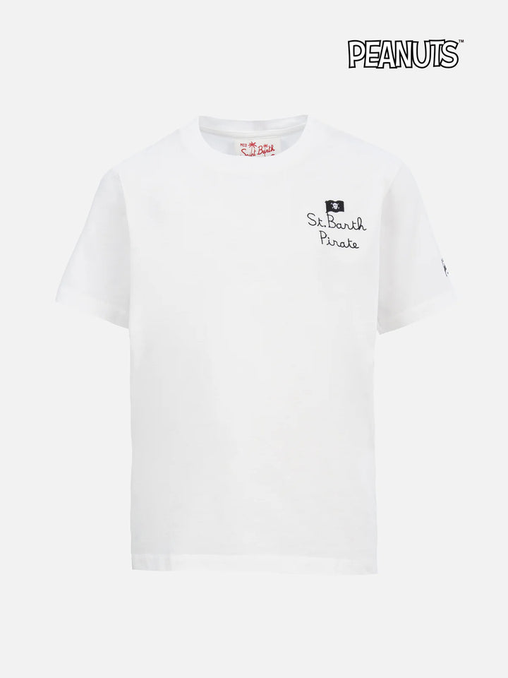 Baumwoll-T-Shirt für Jungen mit Snoopy-Aufdruck und St.-Barth-Piraten-Stickerei | SNOOPY PEANUTS SONDEREDITION
