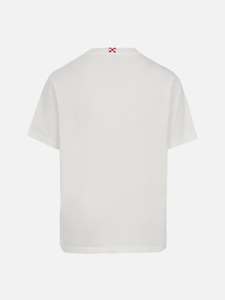 Boy cotton t-shirt withSt. Barth padel club print - MC2 Saint Barth