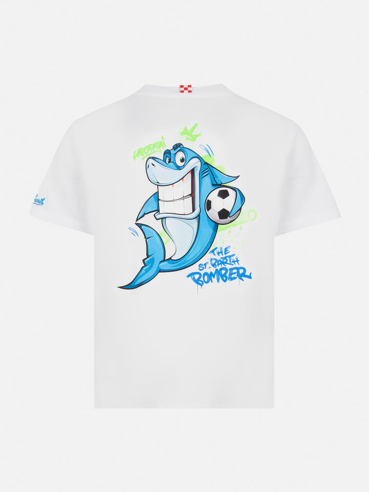 Cotton t-shirt with Cryptopuppets shark print | CRYPTOPUPPETS SPECIAL EDITION - MC2 Saint Barth
