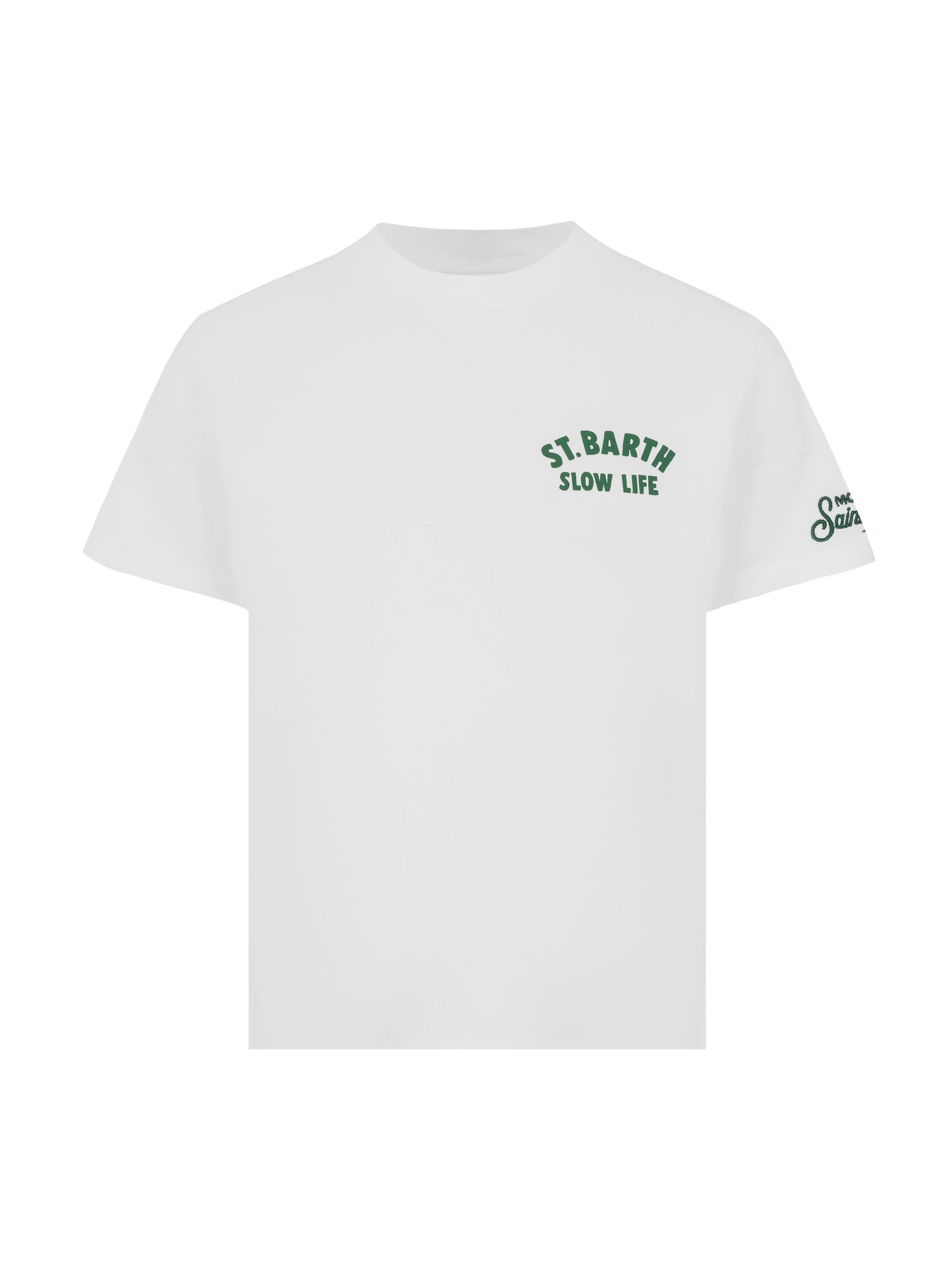 Cotton t-shirt with Saint Barth relaxed life print - MC2 Saint Barth