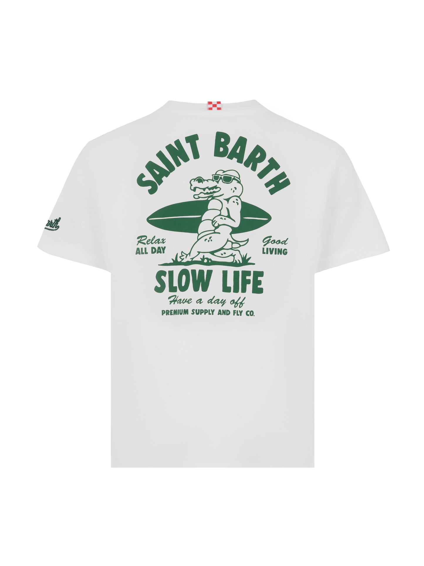 Cotton t-shirt with Saint Barth relaxed life print - MC2 Saint Barth