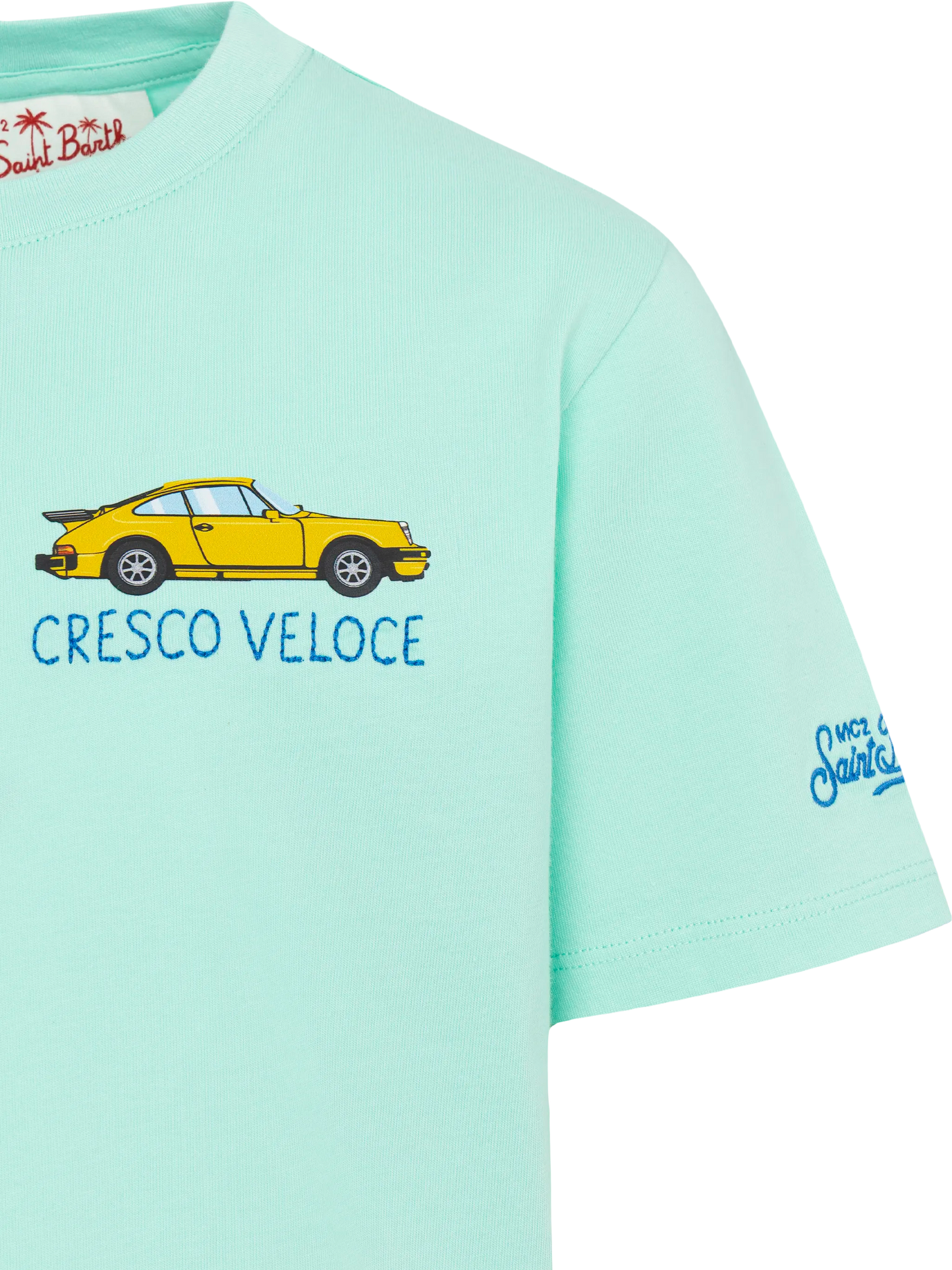 Cotton t-shirt with Cresco veloce embroidery - MC2 Saint Barth