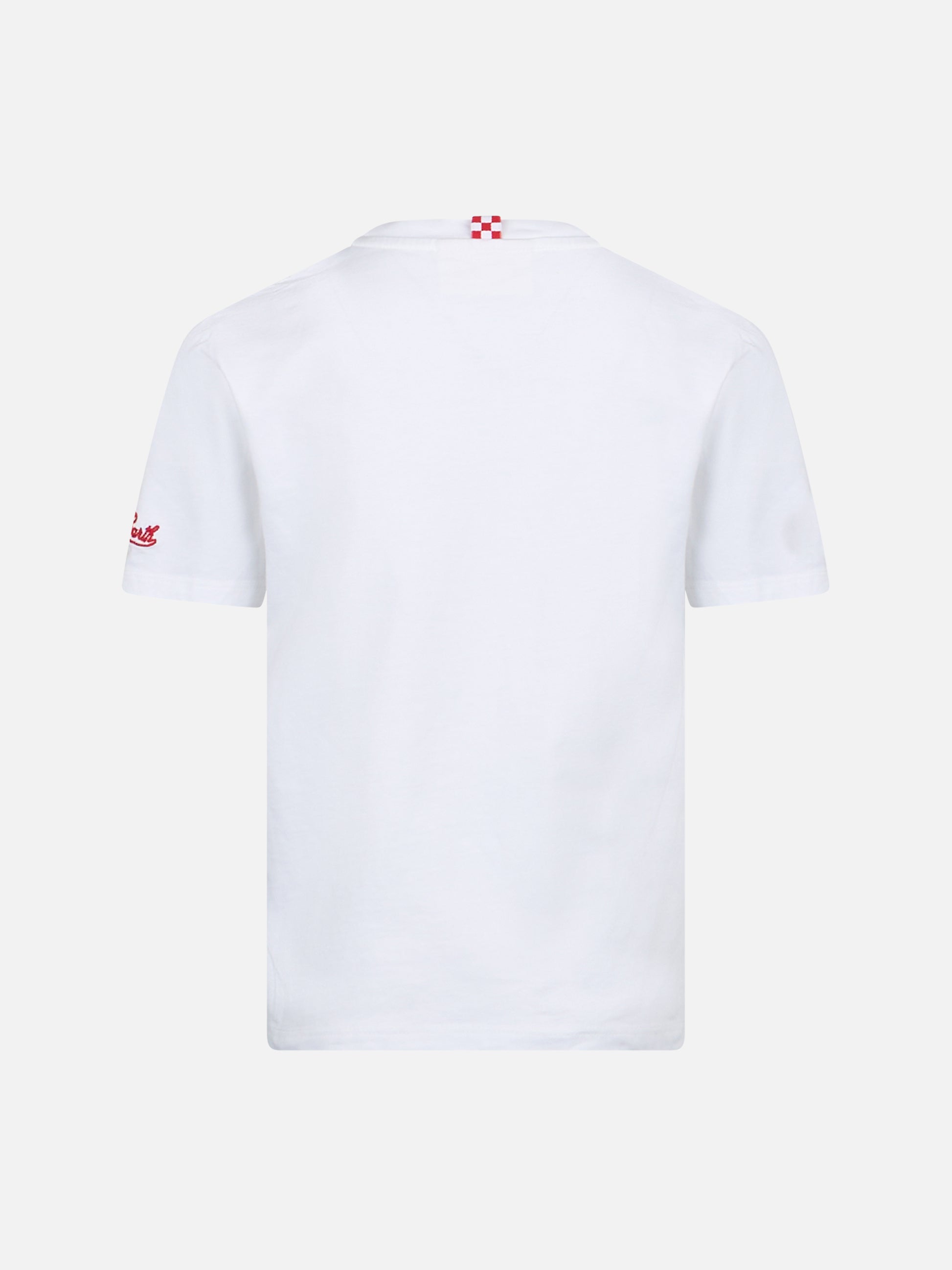 Boy cotton t-shirt with Me ne vado in un lambo embroidery - MC2 Saint Barth