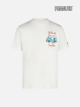 Baumwoll-T-Shirt für Jungen mit Snoopy-Aufdruck und St. Barth Traveler-Stickerei | SNOOPY PEANUTS SONDEREDITION